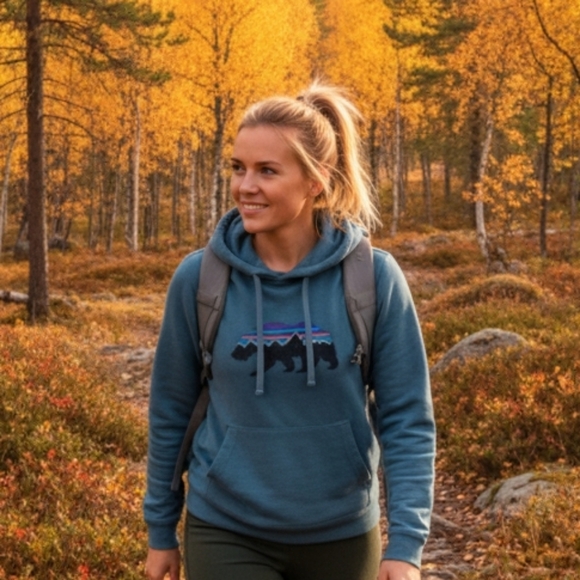 Patagonia Fitz Roy Bear Uprisal Hoodie Hooded Sweatshirt Size XS - Picture 1 of 13